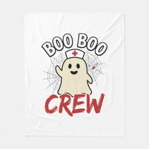 Boo Boo Crew Halloween Krankenschwester Geist Vint Fleecedecke