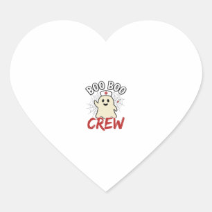 Boo Boo Crew Halloween Krankenschwester Geist Vint Herz-Aufkleber