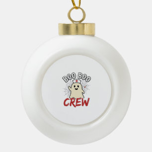 Boo Boo Crew Halloween Krankenschwester Geist Vint Keramik Kugel-Ornament