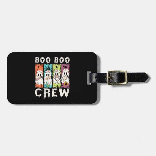 Boo Boo Crew Halloween Nurse Gepäckanhänger (Vorderseite horizontal)