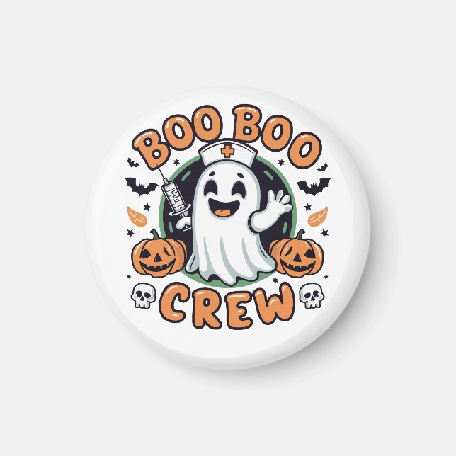 Boo Boo Crew Halloween Nurse Magnet (Vorne)