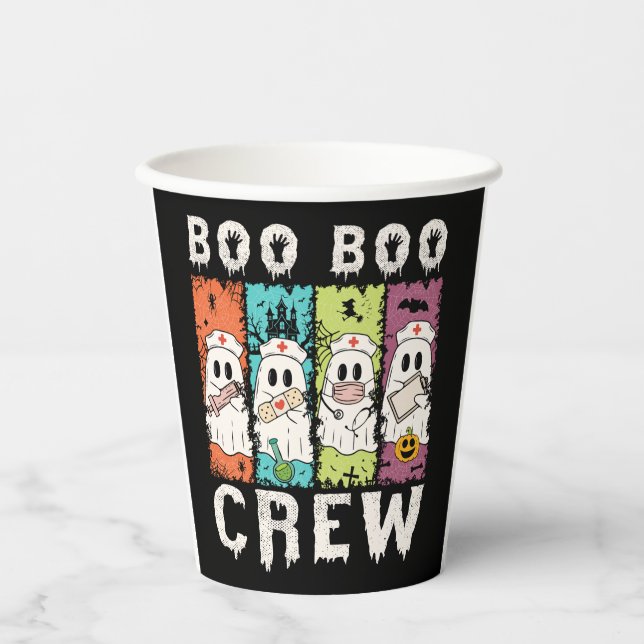 Boo Boo Crew Halloween Nurse Pappbecher (Vorderseite)