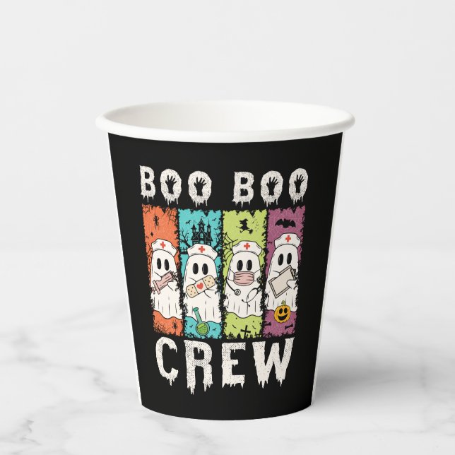 Boo Boo Crew Halloween Nurse Pappbecher (Vorderseite)