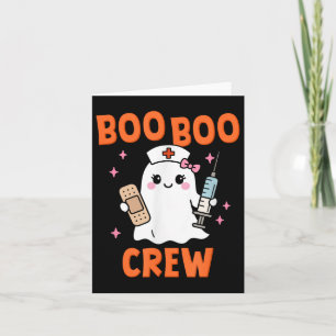 Boo Boo Crew Halloween Nurse Team Ghost Karte