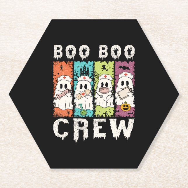 Boo Boo Crew Halloween Nurse Untersetzer (Vorderseite)