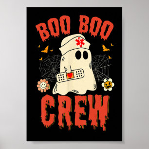 Boo Boo Crew Krankenschwester Geist Lustiges Hallo Poster