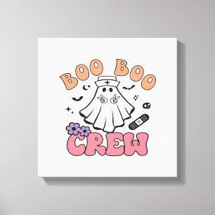Boo Boo Crew Krankenschwester Halloween Geist Lust Leinwanddruck