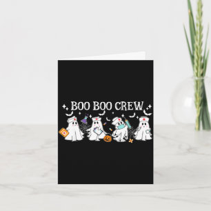 Boo Boo Crew Krankenschwester Halloween lustige Kr Karte