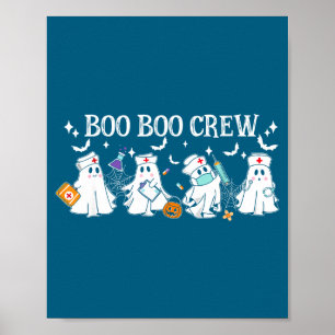 Boo Boo Crew Krankenschwester Halloween Lustige Kr Poster