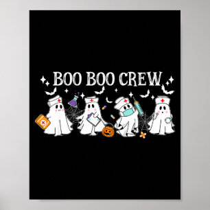 Boo Boo Crew Krankenschwester Halloween lustige Kr Poster
