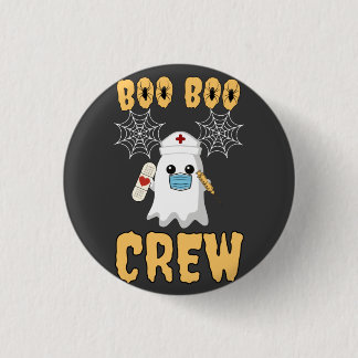 Boo Boo Crew Krankenschwester lustige Halloween Gh Button