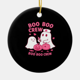 Boo Boo Crew Krankenschwester Lustiges Halloween-G Keramik Ornament