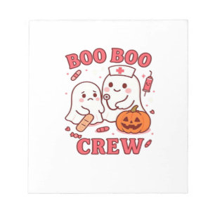 Boo Boo Crew Krankenschwester Lustiges Halloween-G Notizblock