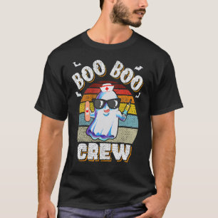 Boo Boo Crew Krankenschwester Rn Halloween-Geist T-Shirt