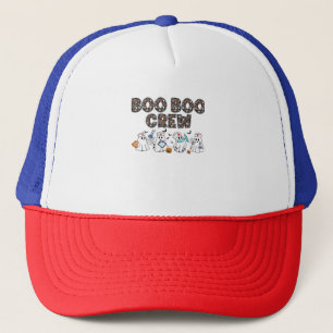 Boo Boo Crew � Lustige Halloween-Nurse-Geister Med Truckerkappe