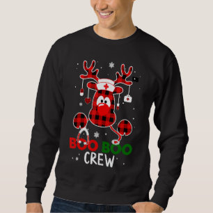Boo Boo Crew Nurse Christmas Reindeer Nurse Buffet Sweatshirt