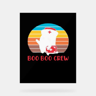 Boo Boo Crew Nurse Funny Ghost Halloween Classic T Acrylschild