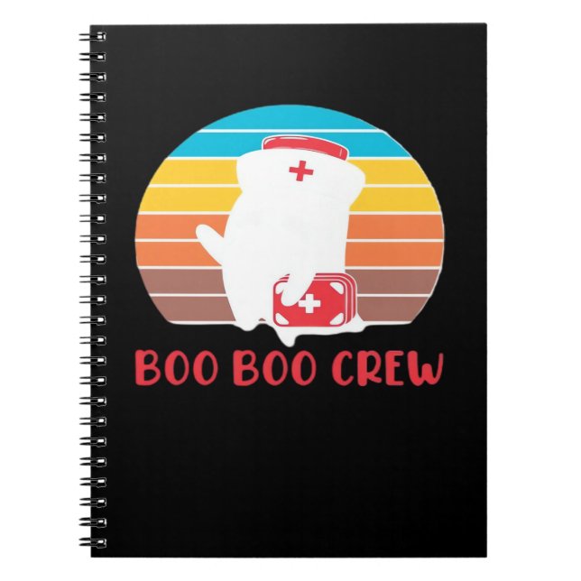 Boo Boo Crew Nurse Funny Ghost Halloween Classic T Notizblock (Vorderseite)
