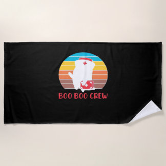 Boo Boo Crew Nurse Funny Ghost Halloween Classic T Strandtuch