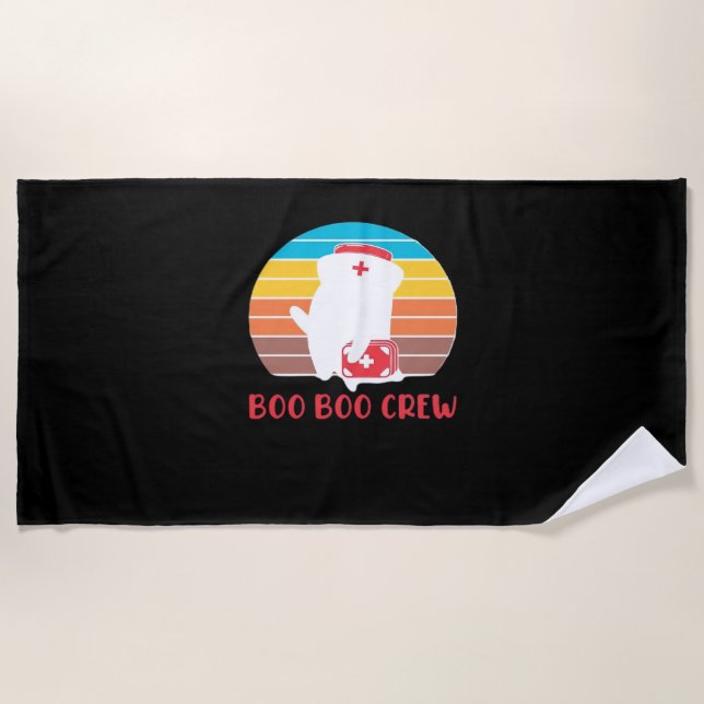 Boo Boo Crew Nurse Funny Ghost Halloween Classic T Strandtuch (Vorderseite)