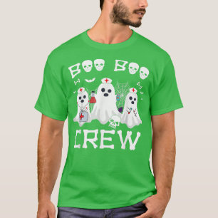 Boo Boo Crew Nurse Funny Ghost Halloween Nurse Nur T-Shirt