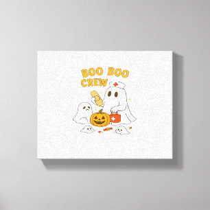 Boo Boo Crew Nurse Funny Halloween Ghost Nurse Gir Leinwanddruck