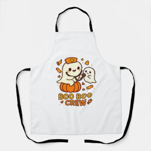 Boo Boo Crew Nurse Funny Halloween Ghost Nurse Gir Schürze