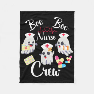 Boo Boo Crew Nurse Ghost Kostüm Spaß Halloween Gif Fleecedecke