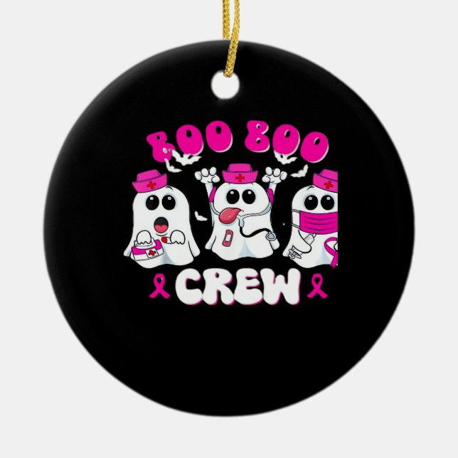 Boo Boo Crew Nurse Halloween Costume Ghost Breast  Keramik Ornament (Vorne)