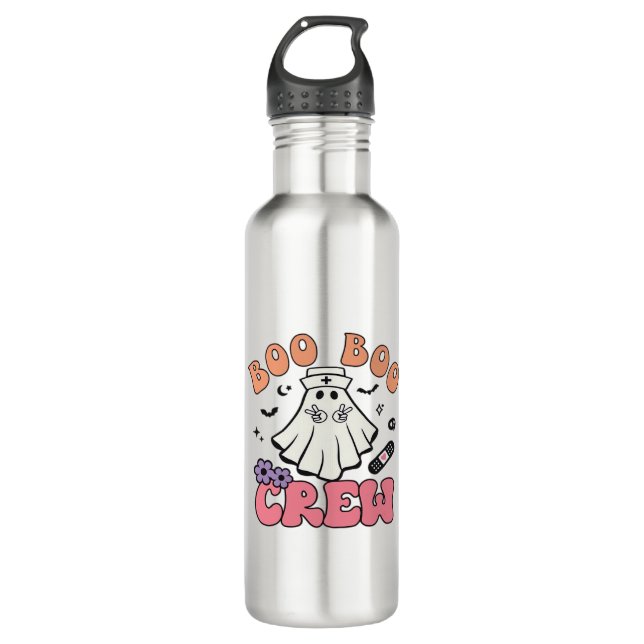Boo Boo Crew Nurse Halloween Ghost Funny Classic T Edelstahlflasche (Vorderseite)