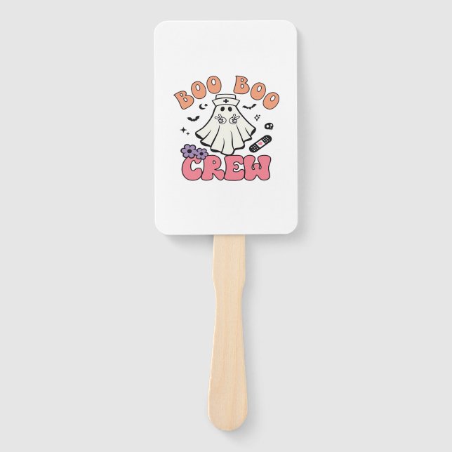 Boo Boo Crew Nurse Halloween Ghost Funny Classic T Fächer (Vorderseite)