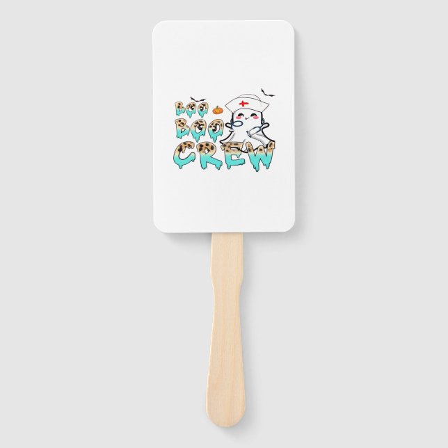 Boo Boo Crew Nurse Halloween Ghost Funny Classic T Fächer (Vorderseite)
