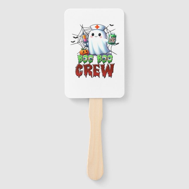 Boo Boo Crew Nurse Halloween Ghost Funny Classic T Fächer (Vorderseite)