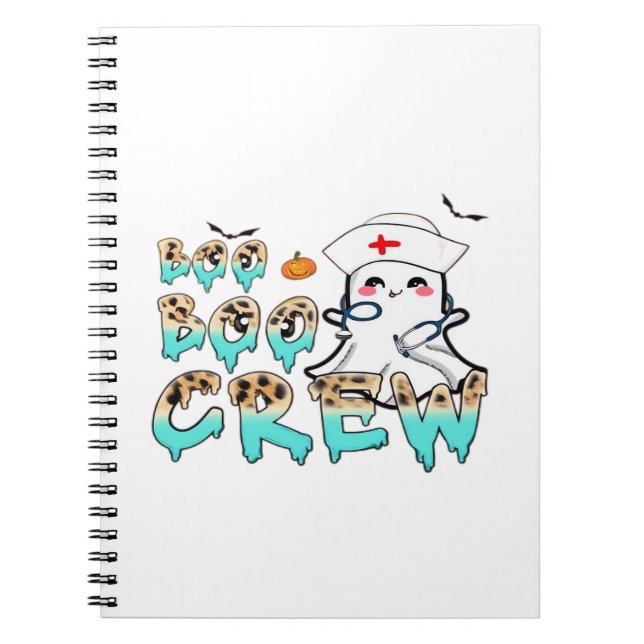 Boo Boo Crew Nurse Halloween Ghost Funny Classic T Notizblock (Vorderseite)