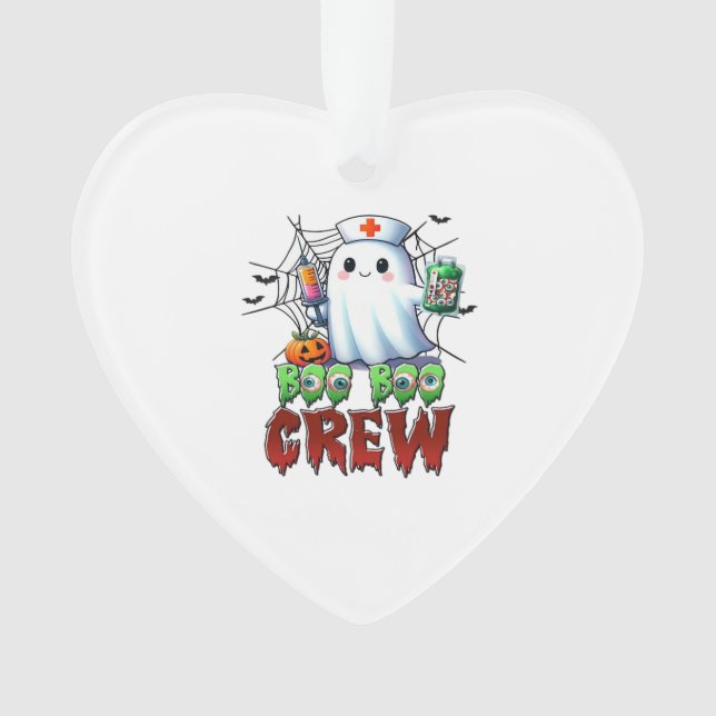 Boo Boo Crew Nurse Halloween Ghost Funny Classic T Ornament (Vorderseite)