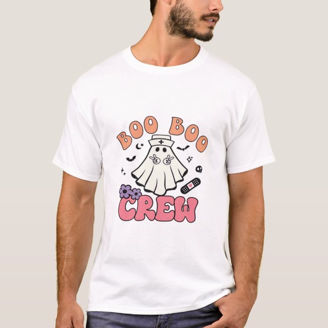 Boo Boo Crew Nurse Halloween Ghost Funny Classic T T-Shirt (Vorderseite)