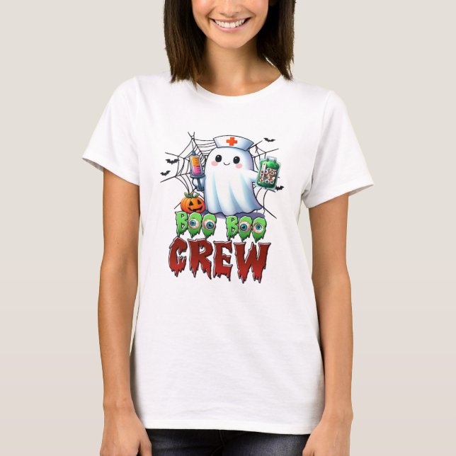 Boo Boo Crew Nurse Halloween Ghost Funny Classic T T-Shirt (Vorderseite)