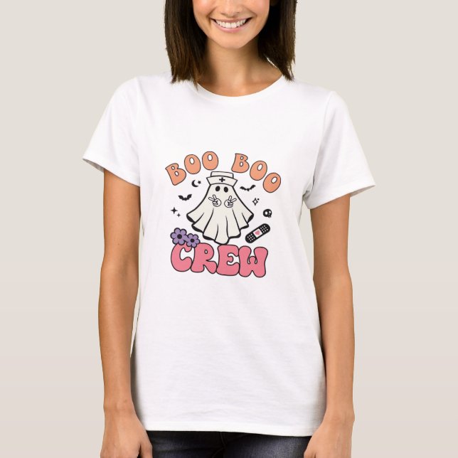 Boo Boo Crew Nurse Halloween Ghost Funny Classic T T-Shirt (Vorderseite)