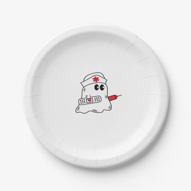 Boo Boo Crew Nurse Halloween Ghost Funny Oversifie Pappteller (Vorderseite)