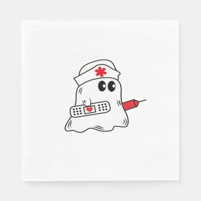 Boo Boo Crew Nurse Halloween Ghost Funny Oversifie Serviette (Vorderseite)