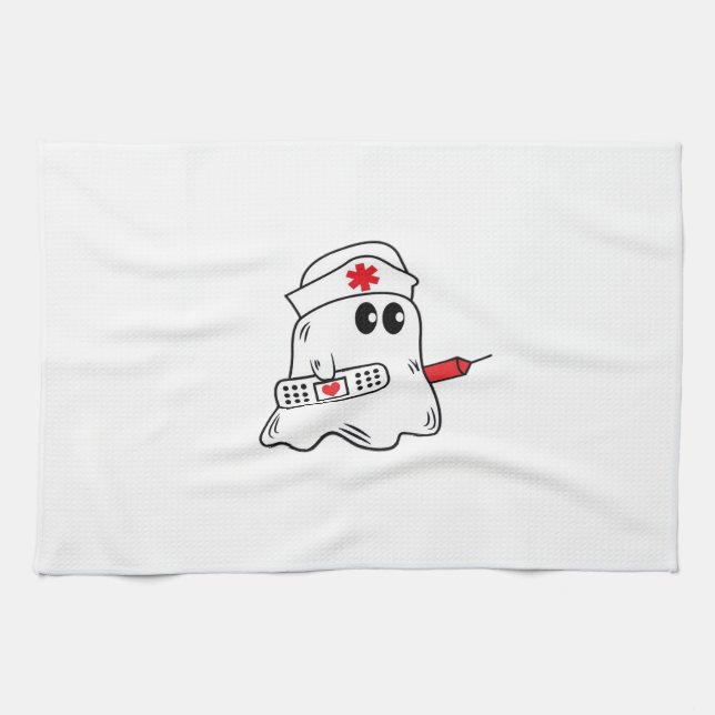 Boo Boo Crew Nurse Halloween Ghost Funny Oversized Geschirrtuch (Horizontal)