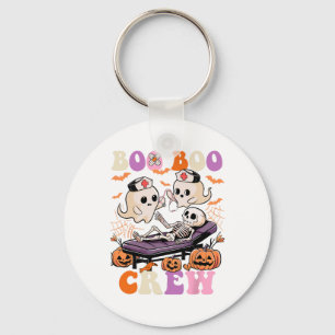 Boo Boo Crew Nurse Halloween Ghost Skelett Kranken Schlüsselanhänger