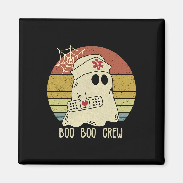 Boo Boo Crew Nurse Halloween Krankenschwester für  Magnet (Vorne)