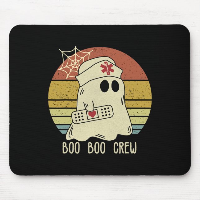 Boo Boo Crew Nurse Halloween Krankenschwester für  Mousepad (Vorne)