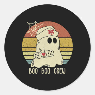 Boo Boo Crew Nurse Halloween Krankenschwester für Runder Aufkleber