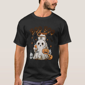 BOO BOO Crew Nurse Halloween Pumpkin Spooky Saison T-Shirt