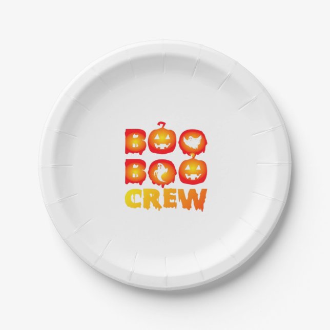 Boo Boo Crew Oversifizierter T - Shirt Pappteller (Vorderseite)