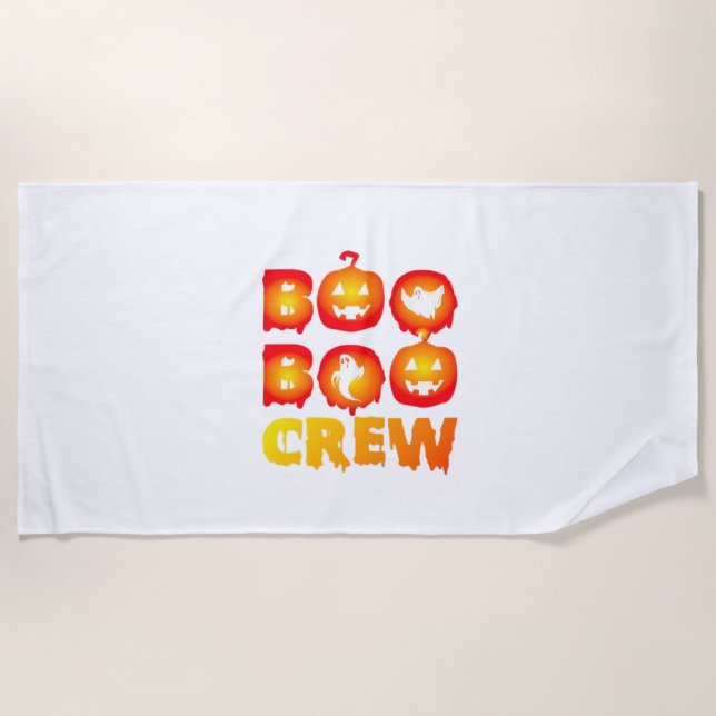 Boo Boo Crew Oversifizierter T - Shirt Strandtuch (Vorderseite)