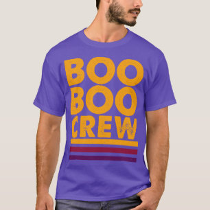 Boo Boo Crew Retro Typografie T-Shirt