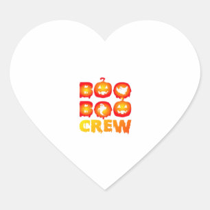 Boo Boo Crew Shirt - Funny Ghost Halloween Nurse & Herz-Aufkleber